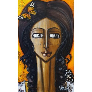 Shazia Salman, 18 x 30 Inch, Acrylics on Canvas, Figurative Painting, AC-SAZ-072